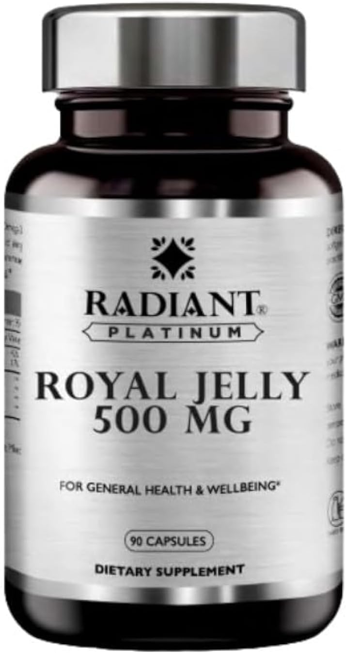 Radiant Platinum Royal Jelly 500 MG – Immune Support, Energy & Nutritional Wellness Supplement x 90 Capsules - Image 1